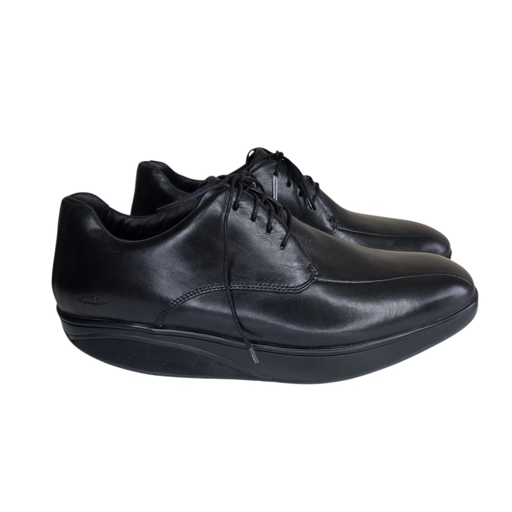 NWOB MBT Kabisa Mens Black Leather Rocker Sole Oxford Dress Shoes Size 10.5